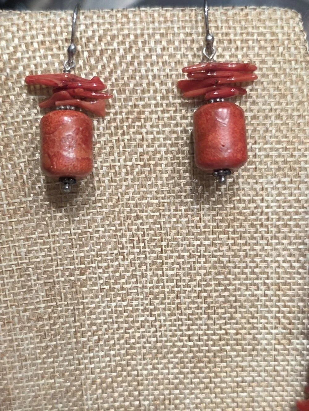 Navajo AAA Grade Mediterreania Branch Coral Necklace & Earring Set 26